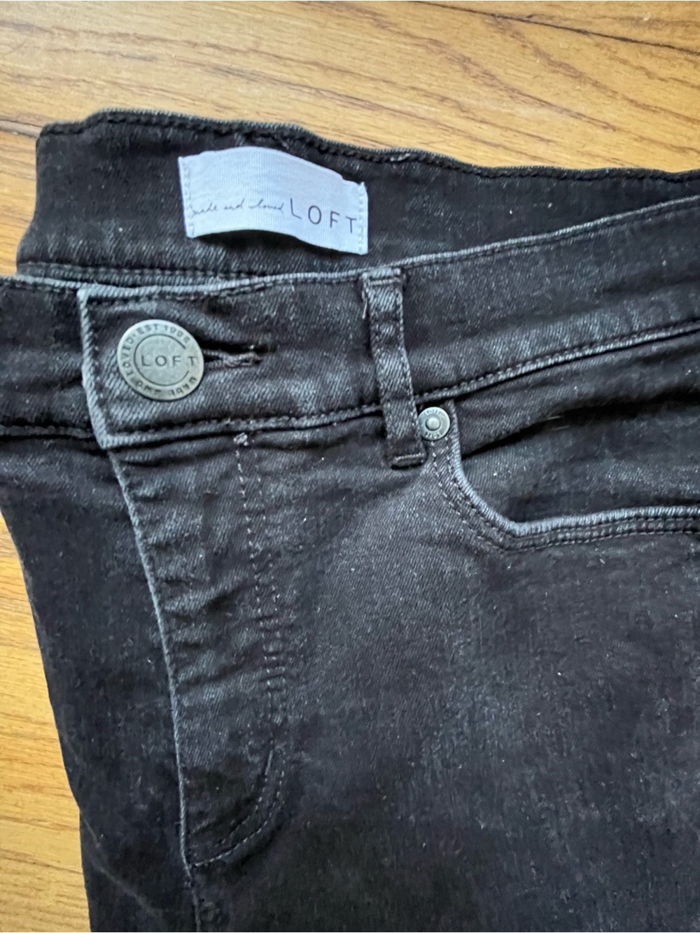 LOFT Black Skinny Jeans Women’s Size 12 - Picture 4 of 6